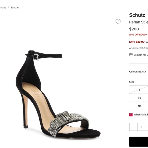 Black crystal open toe heels - SCHUTZ - Picture 1 of 5